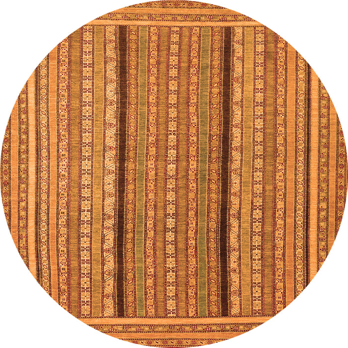 Square Abstract Orange Contemporary Rug, con1065org