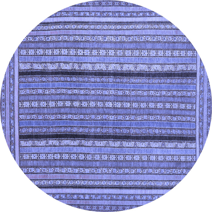 Round Machine Washable Abstract Blue Contemporary Rug, wshcon1065blu