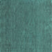 Square Machine Washable Abstract Turquoise Contemporary Area Rugs, wshcon1066turq