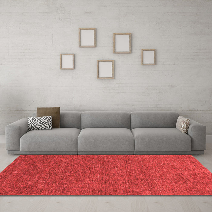 Contemporary Red Washable Rugs