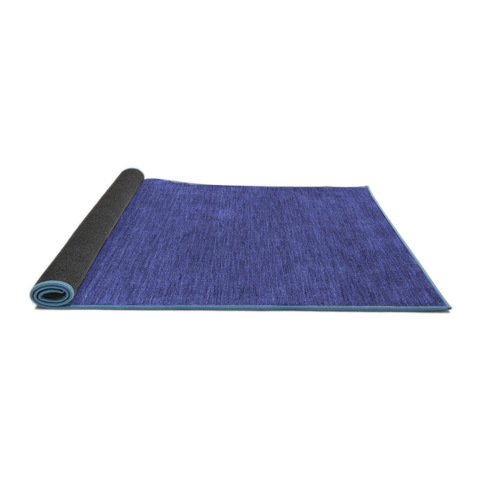 Sideview of Abstract Blue Contemporary Rug, con1066blu