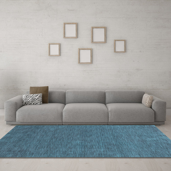 Machine Washable Abstract Light Blue Contemporary Rug in a Living Room, wshcon1066lblu