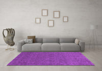 Machine Washable Abstract Purple Contemporary Rug, wshcon1066pur