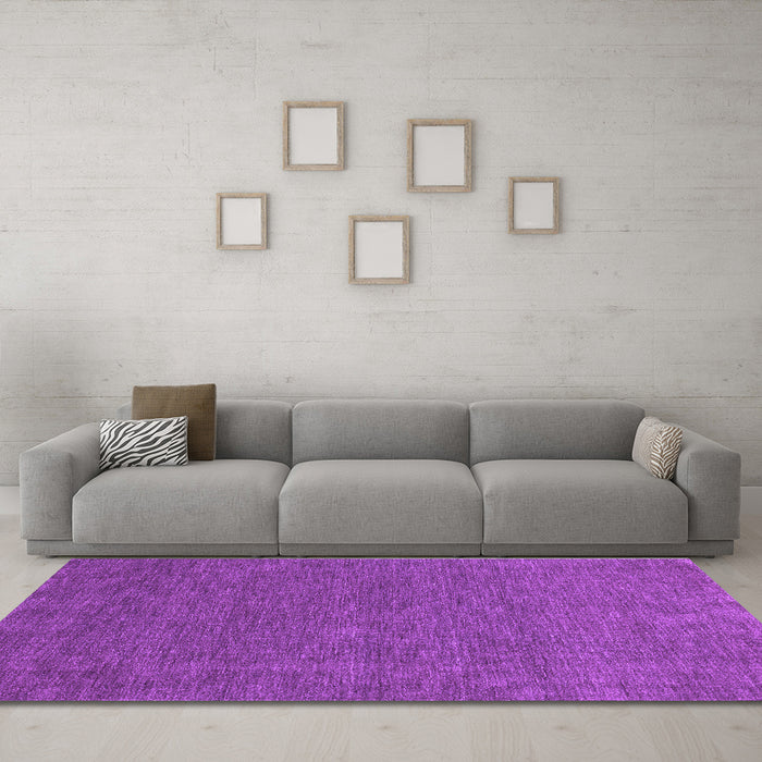 Machine Washable Abstract Purple Contemporary Area Rugs in a Living Room, wshcon1066pur