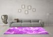 Machine Washable Abstract Pink Contemporary Rug in a Living Room, wshcon1067pnk