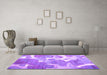 Machine Washable Abstract Purple Contemporary Area Rugs in a Living Room, wshcon1067pur