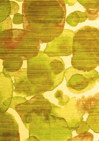 Abstract Yellow Contemporary Rug, con1067yw