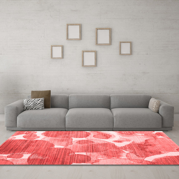 Contemporary Red Washable Rugs