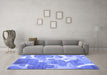 Machine Washable Abstract Blue Contemporary Rug in a Living Room, wshcon1067blu