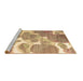 Sideview of Machine Washable Abstract Brown Contemporary Rug, wshcon1067brn