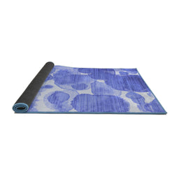 Sideview of Abstract Blue Contemporary Rug, con1067blu