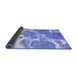 Sideview of Abstract Blue Contemporary Rug, con1067blu