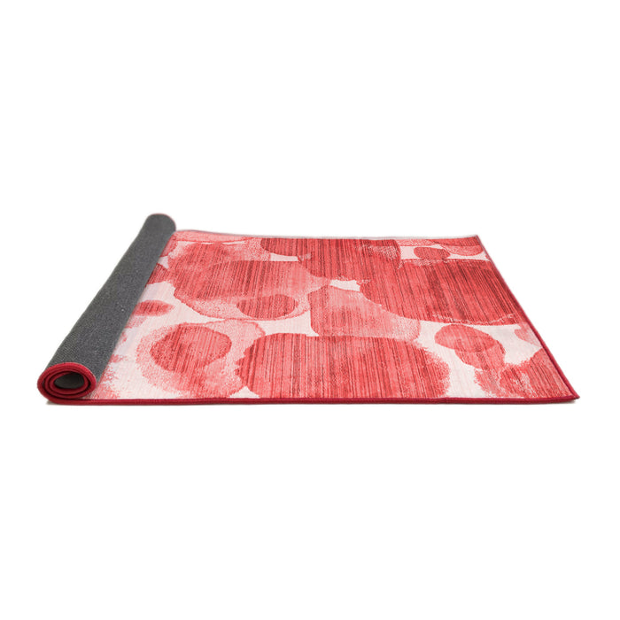 Abstract Red Contemporary Area Rugs