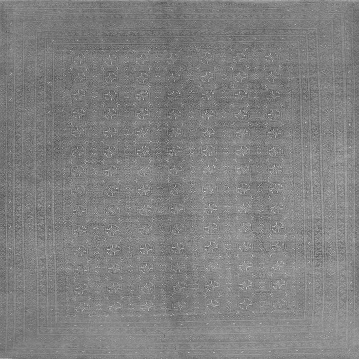 Round Machine Washable Abstract Gray Contemporary Rug, wshcon1068gry