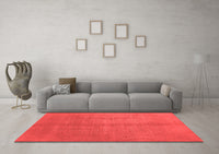 Machine Washable Abstract Red Contemporary Rug, wshcon1068red