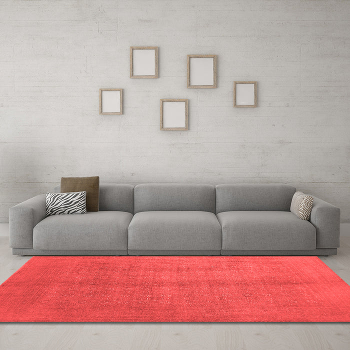 Contemporary Red Washable Rugs