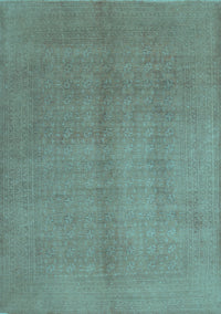 Abstract Light Blue Contemporary Rug, con1068lblu