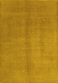 Abstract Yellow Contemporary Rug, con1068yw