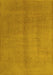 Abstract Yellow Contemporary Rug, con1068yw