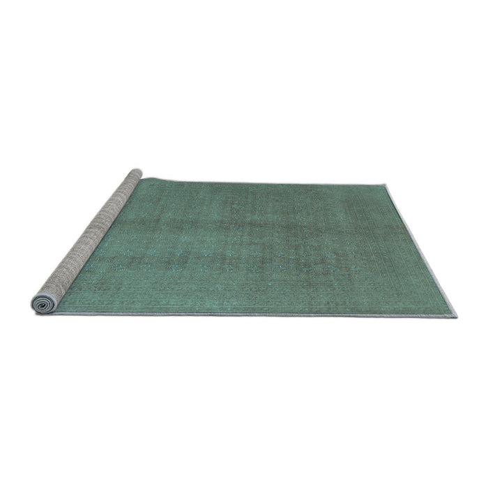 Sideview of Machine Washable Abstract Light Blue Contemporary Rug, wshcon1068lblu
