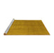 Sideview of Machine Washable Abstract Yellow Contemporary Rug, wshcon1068yw