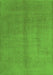 Serging Thickness of Machine Washable Abstract Green Contemporary Area Rugs, wshcon1068grn