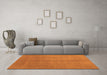 Machine Washable Abstract Orange Contemporary Area Rugs in a Living Room, wshcon1068org