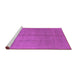 Sideview of Machine Washable Abstract Purple Contemporary Area Rugs, wshcon1068pur