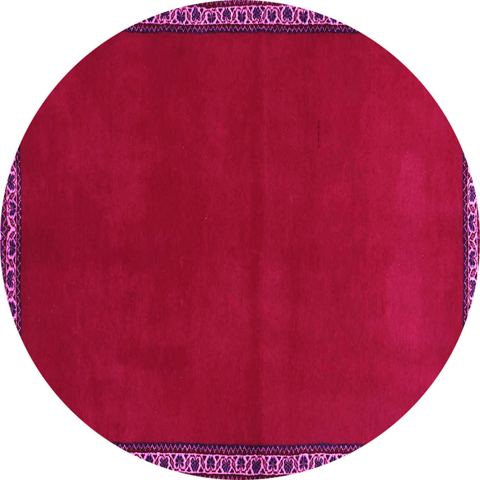 Round Machine Washable Abstract Pink Contemporary Rug, wshcon1069pnk