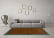 Machine Washable Abstract Turquoise Contemporary Area Rugs in a Living Room,, wshcon1069turq
