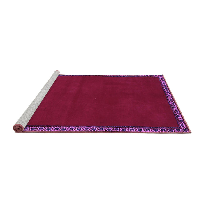 Sideview of Machine Washable Abstract Purple Contemporary Area Rugs, wshcon1069pur