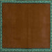 Square Abstract Turquoise Contemporary Rug, con1069turq