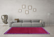Machine Washable Abstract Purple Contemporary Area Rugs in a Living Room, wshcon1069pur