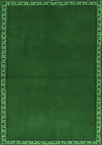 Abstract Emerald Green Contemporary Rug, con1069emgrn