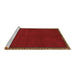 Sideview of Machine Washable Abstract Brown Contemporary Rug, wshcon1069brn