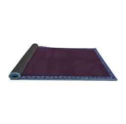 Sideview of Abstract Blue Contemporary Rug, con1069blu