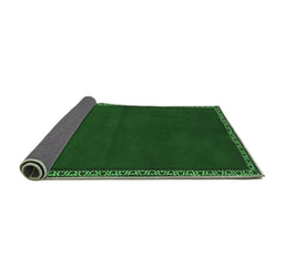 Sideview of Abstract Emerald Green Contemporary Rug, con1069emgrn