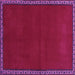 Square Abstract Purple Contemporary Rug, con1069pur