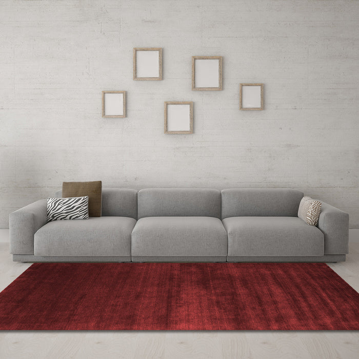 Contemporary Red Washable Rugs