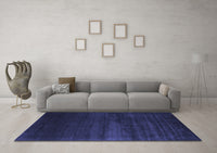 Machine Washable Abstract Blue Contemporary Rug, wshcon106blu