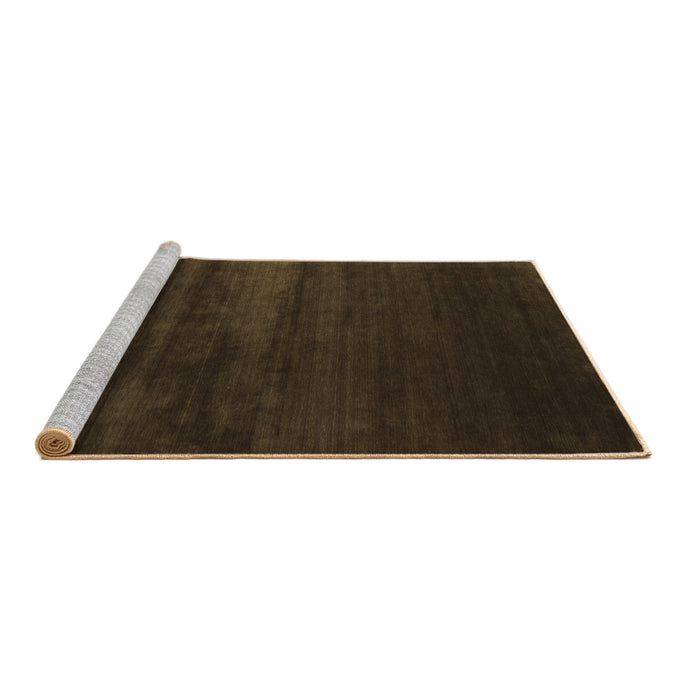 Sideview of Machine Washable Abstract Brown Contemporary Rug, wshcon106brn