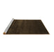 Sideview of Machine Washable Abstract Brown Contemporary Rug, wshcon106brn