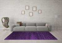 Machine Washable Abstract Purple Contemporary Rug, wshcon106pur