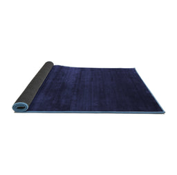 Sideview of Abstract Blue Contemporary Rug, con106blu