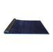 Sideview of Abstract Blue Contemporary Rug, con106blu