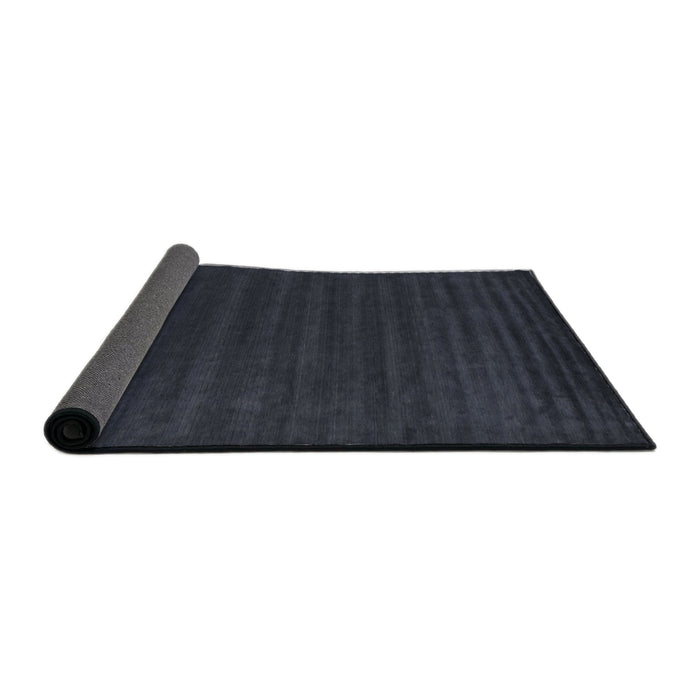 Thickness of Contemporary Dark Slate Gray Green Modern Rug, con107