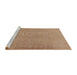 Serging Thickness of Machine Washable Contemporary Sand Brown Rug, wshcon1070