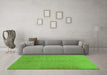 Machine Washable Abstract Green Contemporary Area Rugs in a Living Room,, wshcon1070grn