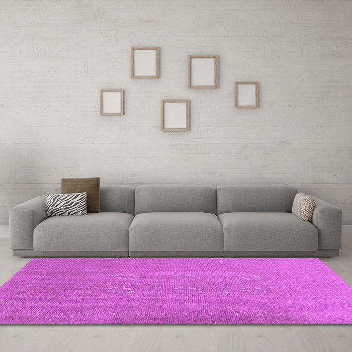 Machine Washable Abstract Purple Contemporary Area Rugs in a Living Room, wshcon1070pur
