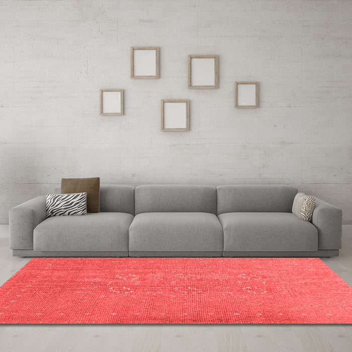 Contemporary Red Washable Rugs
